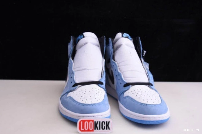 Cheap MAX UNIVERSITY RETRO 1 JORDAN BLACK WHITE AIR BLUE 555088-134 HIGH 0627